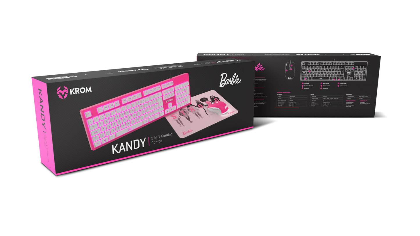 Combo Gamer Krom X Barbie Kandy